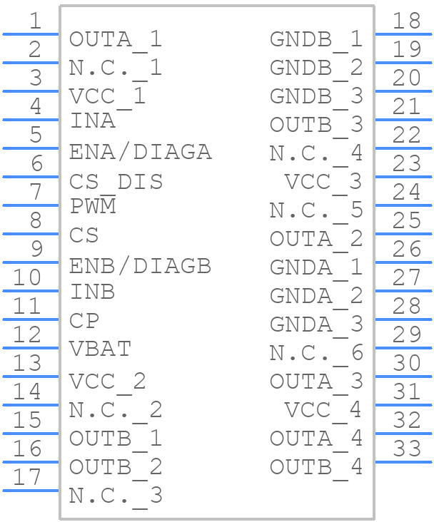 VNH5019TR-E - STMicroelectronics - PCB symbol