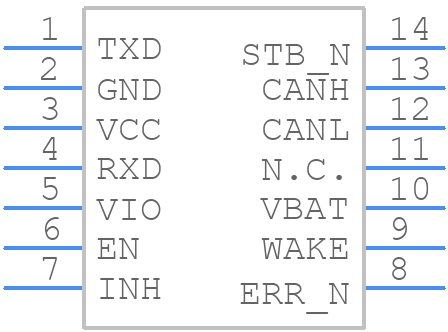 TJA1463AT/0Z - NXP - PCB symbol