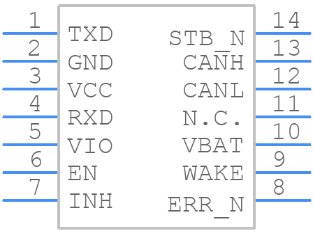 TJA1443AT/0Z - NXP - PCB symbol