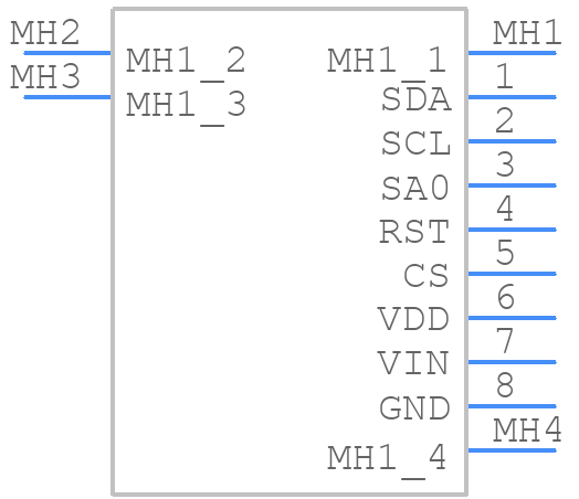 MDOB128064V1V-WI - MIDAS - PCB symbol