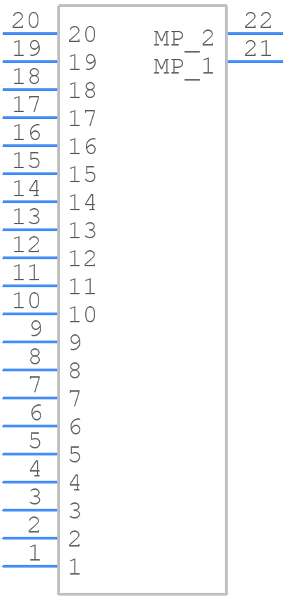 DF14-20P-1.25H(22) - Hirose - PCB symbol