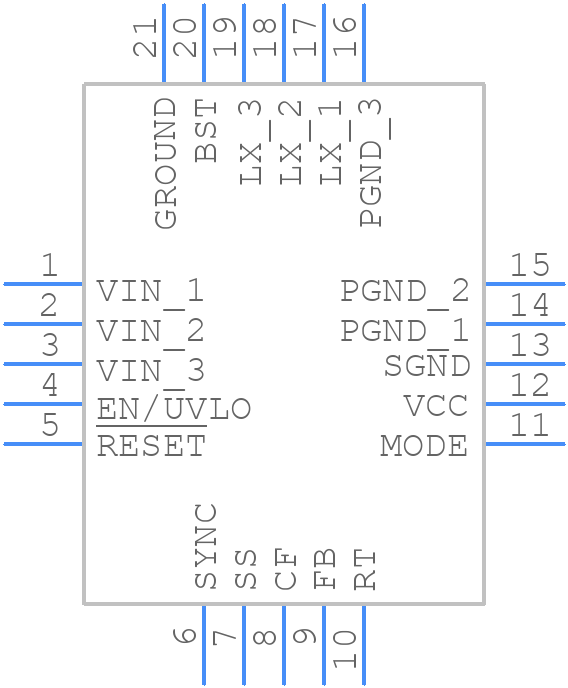 MAX17544ATP+T - Analog Devices - PCB symbol