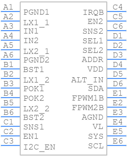 MAX77540AAWV+ - Analog Devices - PCB symbol