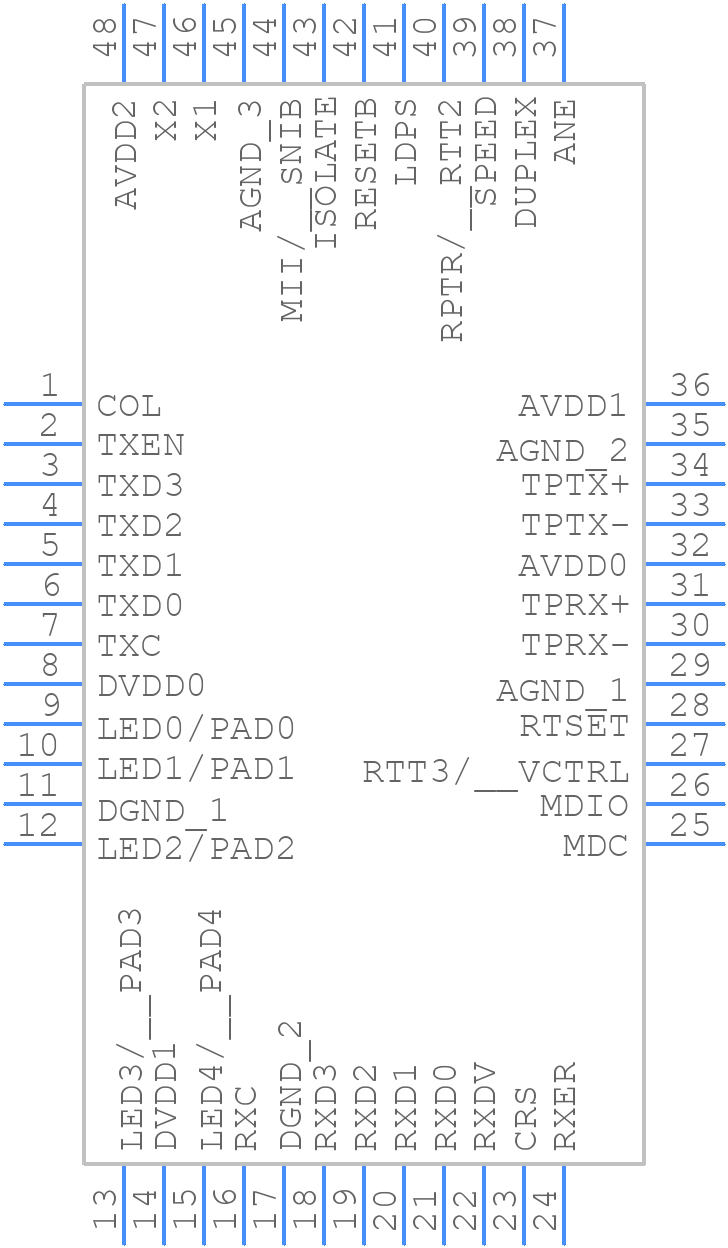 RTL8201L - Realtek - PCB symbol