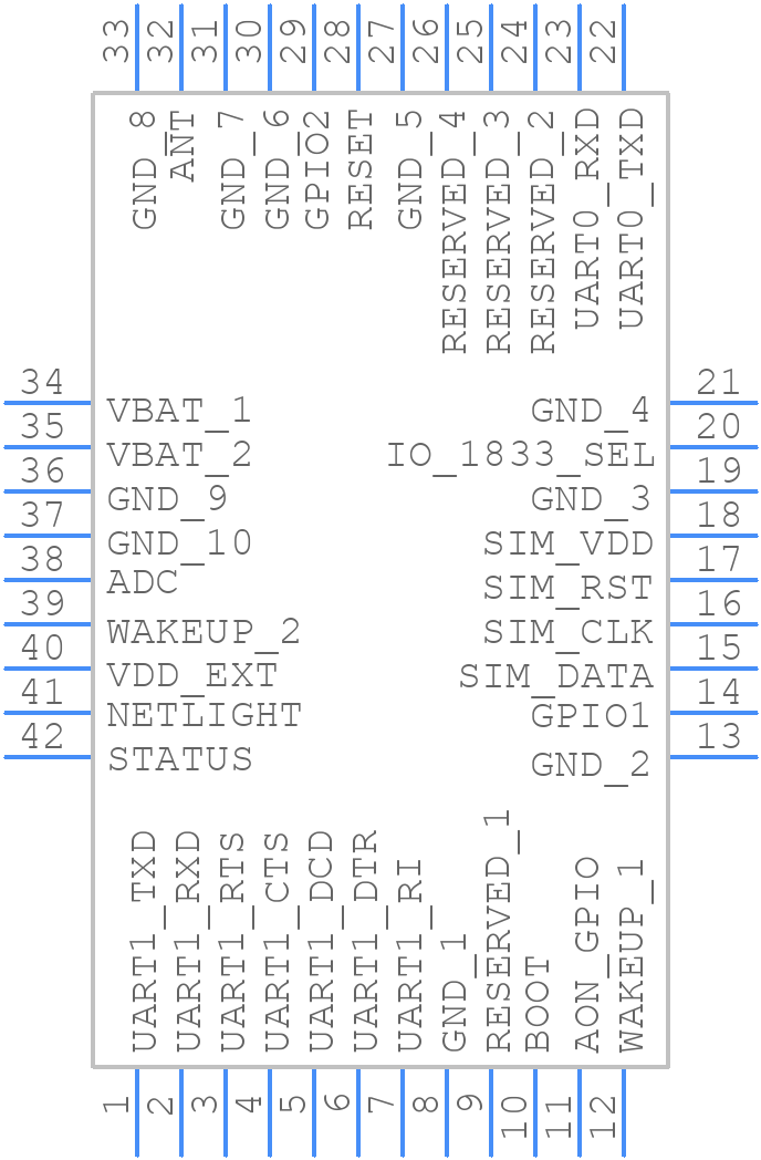 SIM7022S2-109DC - SIMCOM - PCB symbol