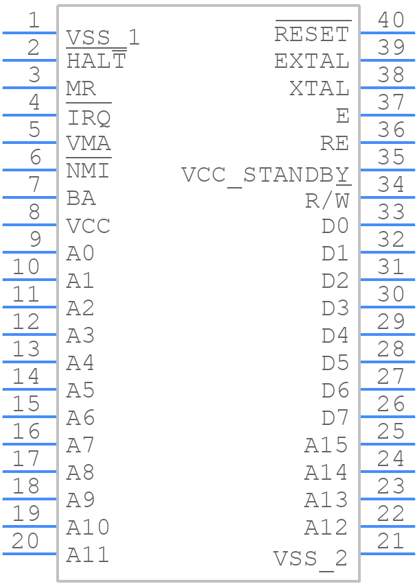 MC6802P - Motorola - PCB symbol