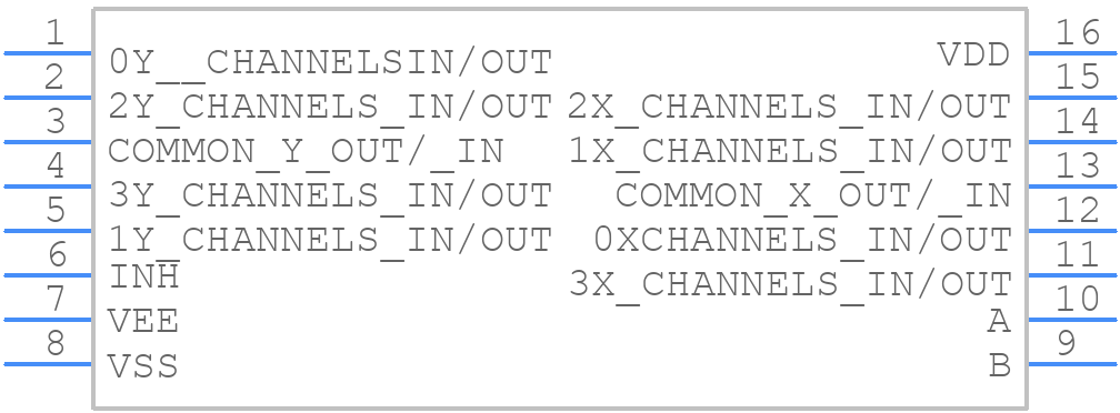 HCF4052M013TR - STMicroelectronics - PCB symbol