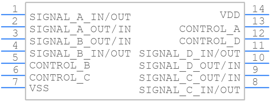 HCF4066M013TR - STMicroelectronics - PCB symbol