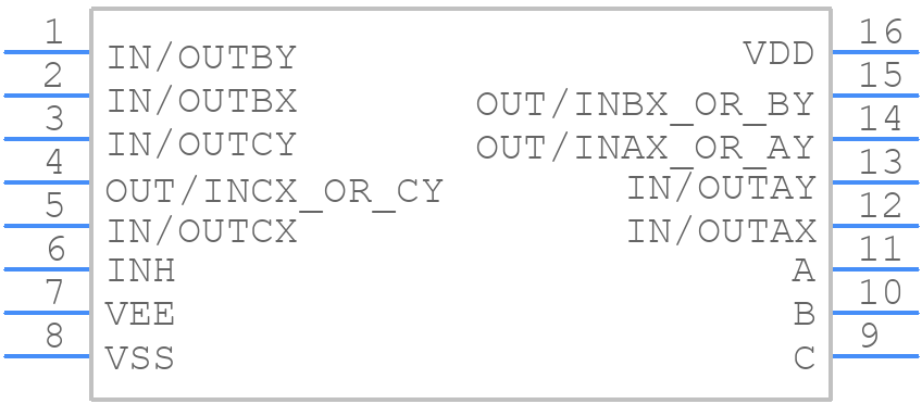 HCF4053M013TR - STMicroelectronics - PCB symbol