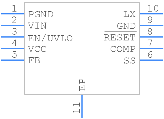 MAX17686ATB+T - Analog Devices - PCB symbol