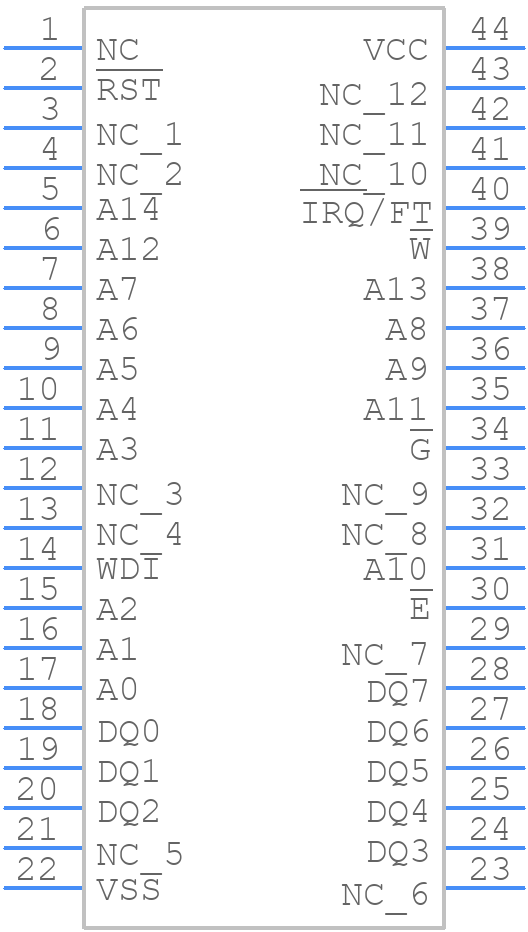 M48T37Y-70MH1E - STMicroelectronics - PCB symbol