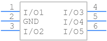 ESDA6V1-5P6 - STMicroelectronics - PCB symbol