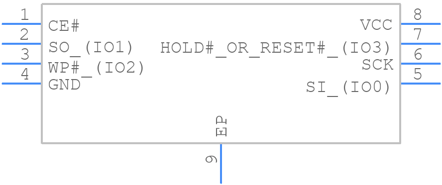 IS25LP080D-JKLE-TR - Integrated Silicon Solution Inc. - PCB symbol