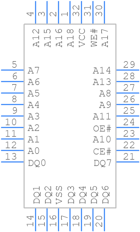 AM29F040B-70JF - Infineon - PCB symbol