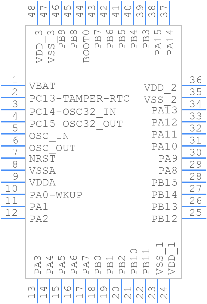 STM32F103CBT6 - STMicroelectronics - PCB symbol