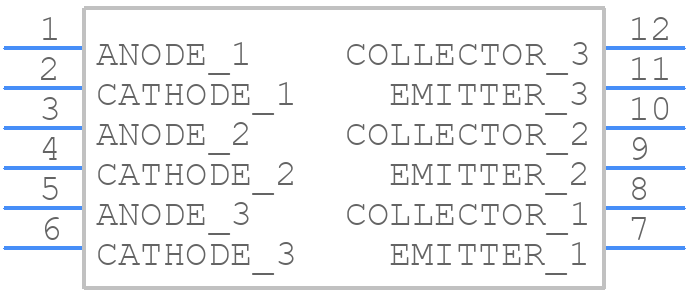 TLP521-3 - Toshiba - PCB symbol