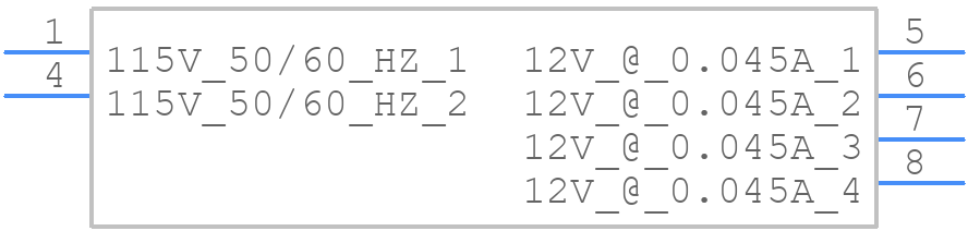 F24-045-C2 - Triad Magnetics - PCB symbol