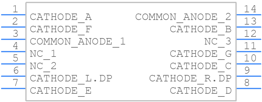 HDSP-331A - Avago Technologies - PCB symbol