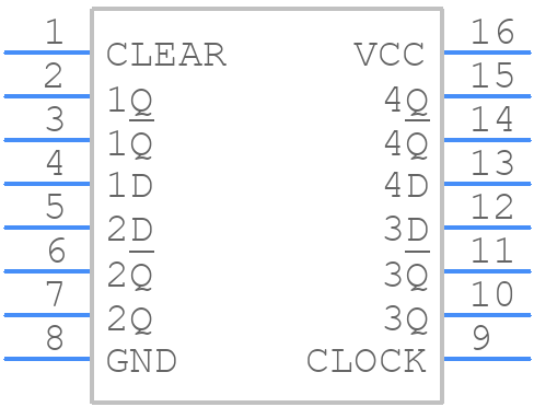 MM74HC175M - onsemi - PCB symbol
