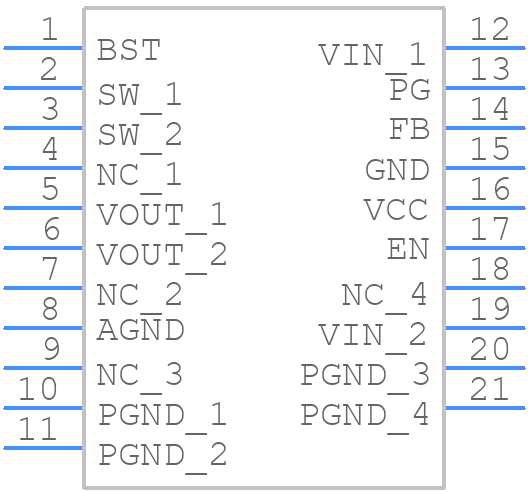 MP8757GL-P - Monolithic Power Systems (MPS) - PCB symbol