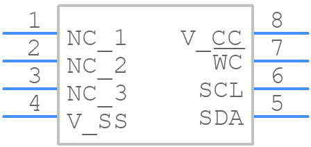 M24C16-WMN6 - STMicroelectronics - PCB symbol