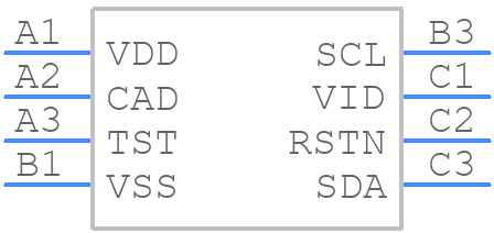 AK09911C - Asahi Kasei Microdevices - PCB symbol