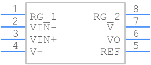 INA122U - Texas Instruments - PCB symbol