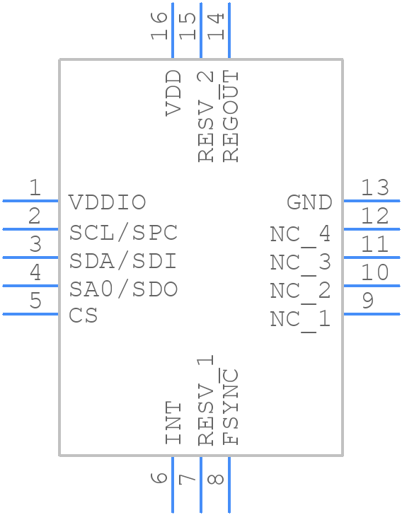 ICG-20660/L - TDK - PCB symbol