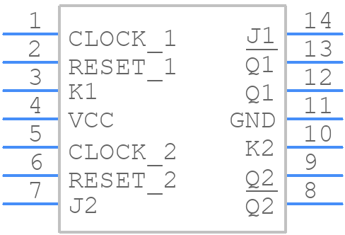 MC74HC73N - Motorola - PCB symbol
