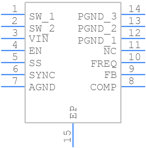 TPS61175PWP - Texas Instruments - PCB symbol