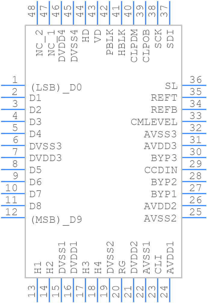 AD9847AKSTZ - Analog Devices - PCB symbol