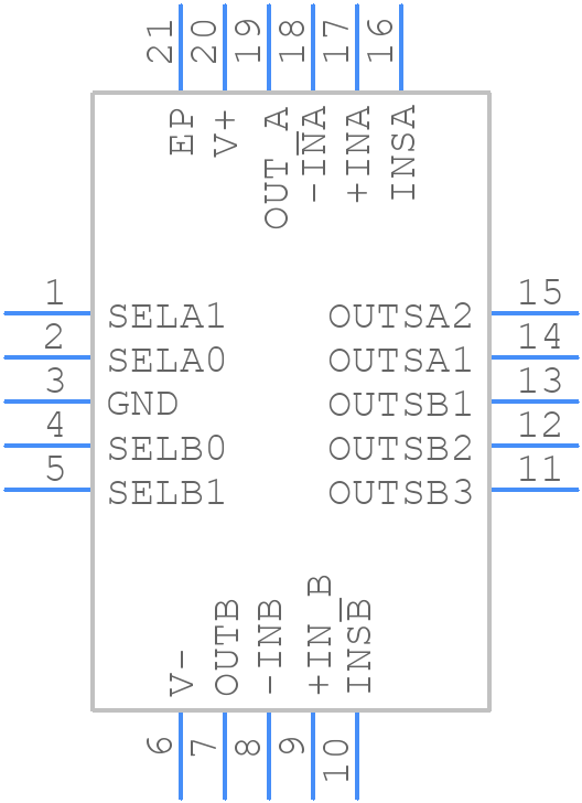 OPA3S328RGRR - Texas Instruments - PCB symbol
