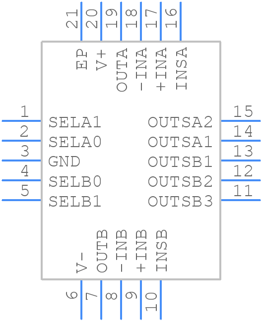 OPA3S328RGRT - Texas Instruments - PCB symbol