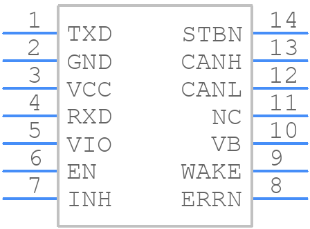 NCV7343D20R2G - onsemi - PCB symbol