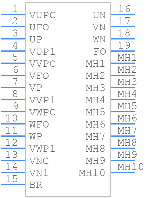 PM100RL1A060 - Mitsubishi - PCB symbol