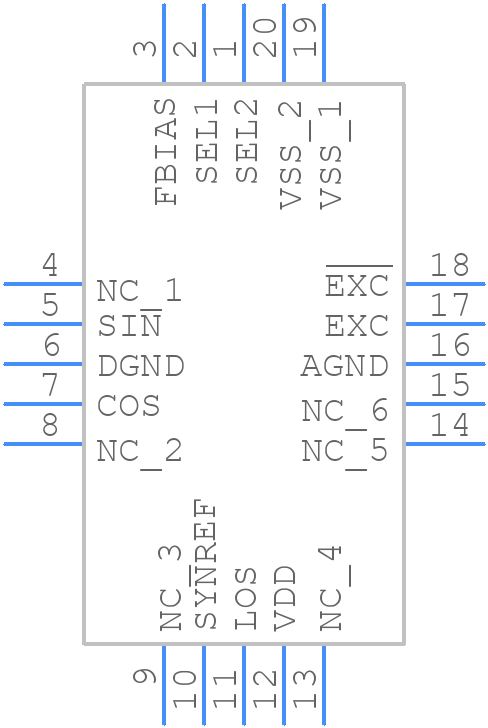 AD2S99APZ - Analog Devices - PCB symbol