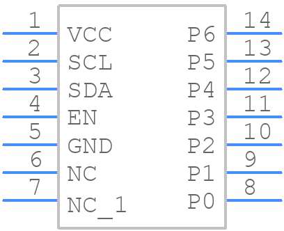 TCA6507PW - Texas Instruments - PCB symbol