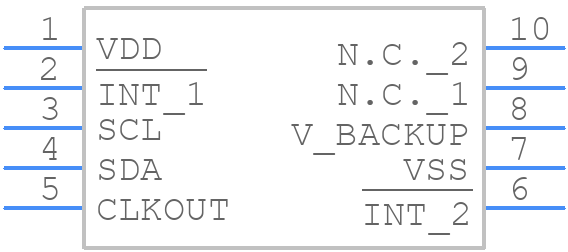 AB-RTCMC-32.768KHZ-B5ZE-S3 - ABRACON - PCB symbol