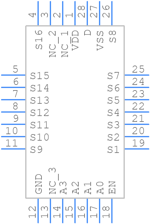 ADG506AKPZ - Analog Devices - PCB symbol