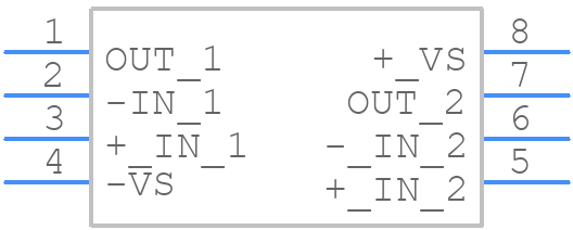 ADA4841-2YRMZ - Analog Devices - PCB symbol