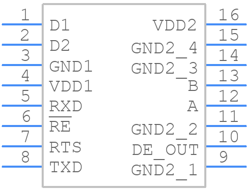 ADM2485BRWZ - Analog Devices - PCB symbol