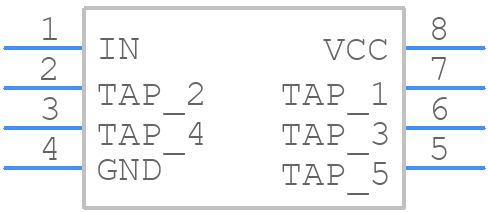 DS1100LZ-50+T - Analog Devices - PCB symbol