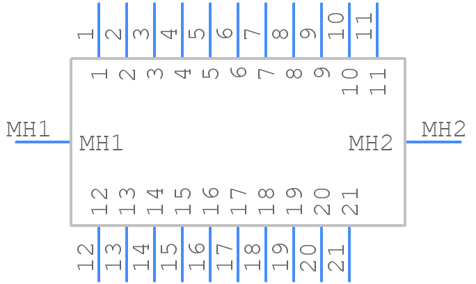 MDM-21PBSP - ITT CANNON - PCB symbol