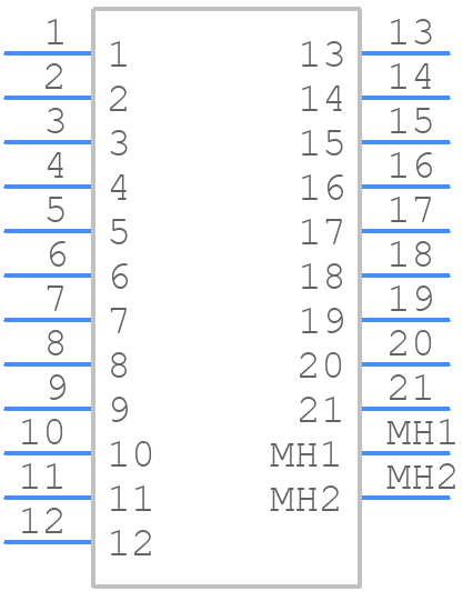 MDM-21SCBR-F222 - ITT CANNON - PCB symbol