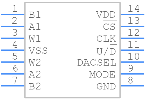 AD5222BRZ100 - Analog Devices - PCB symbol