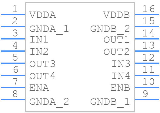 MAX14432FASE+ - Analog Devices - PCB symbol