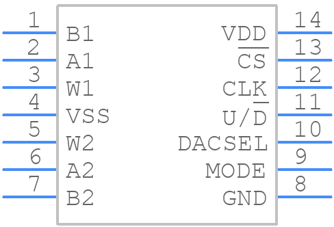 AD5222BRZ50 - Analog Devices - PCB symbol