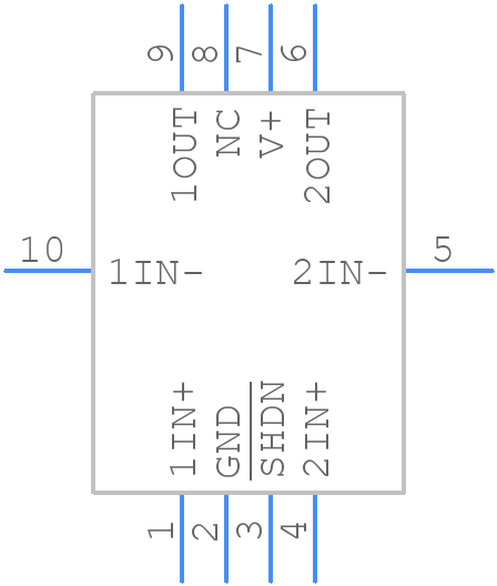 TLV342SIRUGR - Texas Instruments - PCB symbol