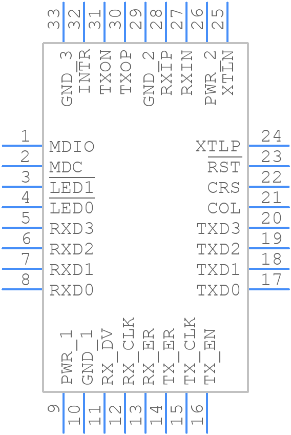 78Q2133S/F - Analog Devices - PCB symbol