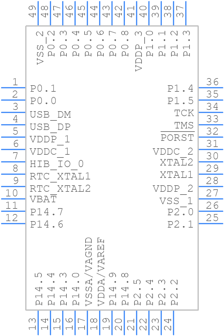 XMC4100Q48K128ABXUMA1 - Infineon - PCB symbol
